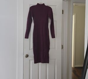 Source Unknown Rich Purple Long Sleeve Dress